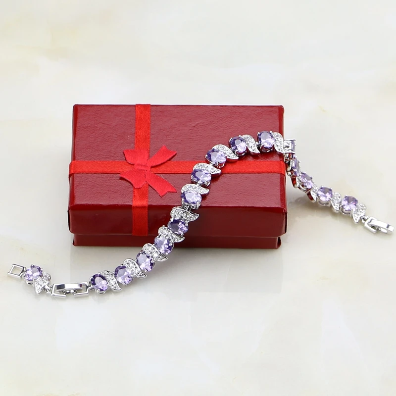 Женский браслет из серебра 925 пробы с белым фианитом|bracelets for|charm braceletcharm bracelets for women