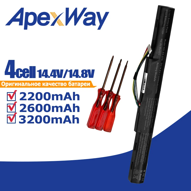 

Apexway AS16A5K AS16A7K AS16A8K Аккумулятор для Acer Aspire E15 E5-475G 523G 553G 575G 774G