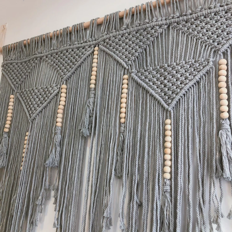 

1pcs Large Macrame Tapestry Wall Hanging Bohemian Geometric Handmade Tassel Woven Tapestry Boho Bedroom Living Room Decoration