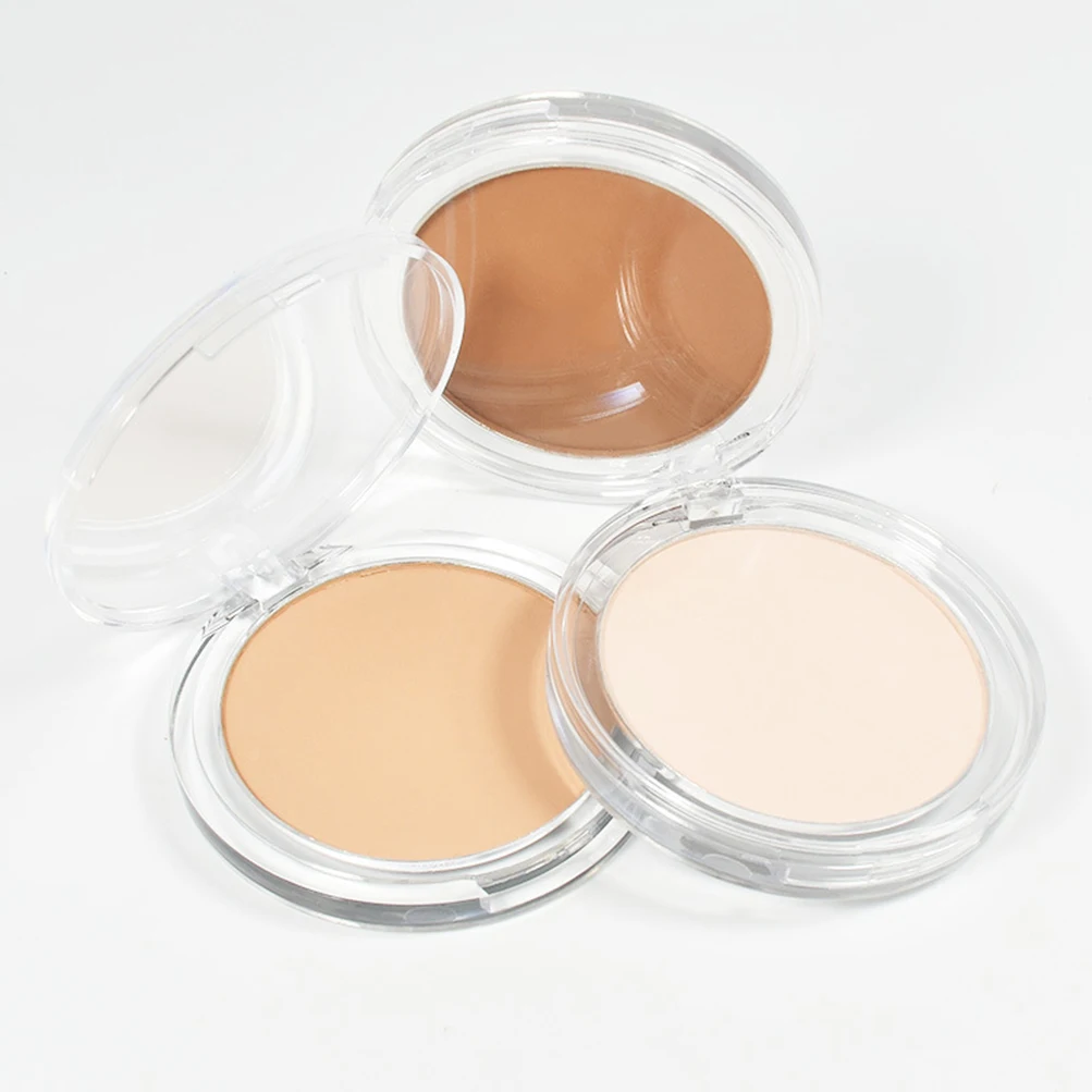 

8 Colors Optional Crystal Transparent Shell Pressed Powder Private Label Matte Oil Control Long-lasting Makeup Setting Powder