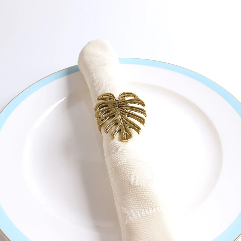 Современное кольцо для салфеток с зелеными листьями ресторана пряжка еды в