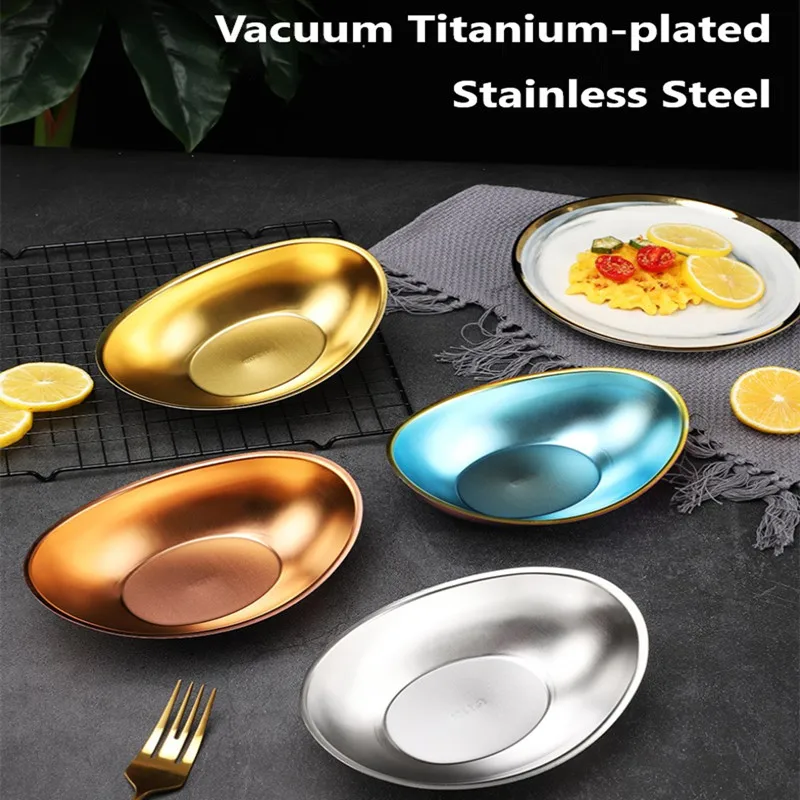 

304 Stainless Steel Ingot Shape Salad Bowl Korean Style Mixing Bowl Kitchen Cooking Salad Bowls Vegetable Food Storage Container