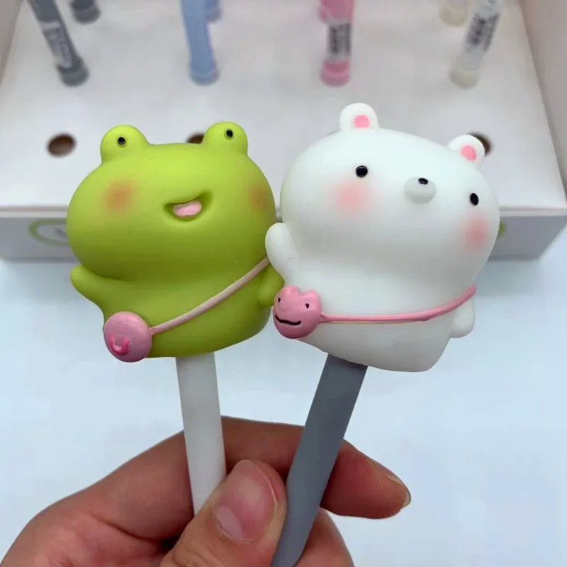 20 шт./лот гелевая ручка с животными лягушкой поросенком кроликом Расслабляющая