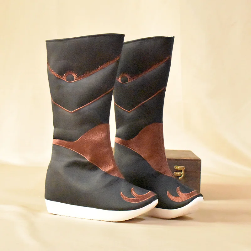 Черные ботинки на высоком каблуке для взрослых Династия песни китайские