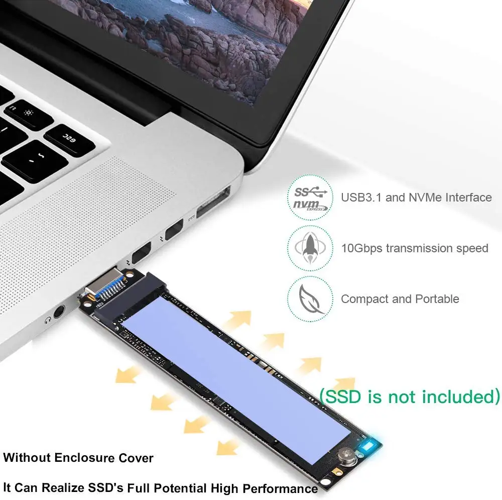 Адаптер onbian M.2 NVME к USB M-Key NGFF 3 1 кардридер 10 Гбит/с адаптер для Windows XP 7 8 MAC OS |