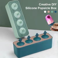 homemade silicone ice cream mold reusable popsicle molds diy homemade cute cartoon ice cream popsicle ice pop maker mould