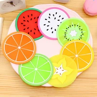 7pcset colorful mini coaster hot silicone cup mat placemat stand hot fruit drink pad for kitchen pad slip holder