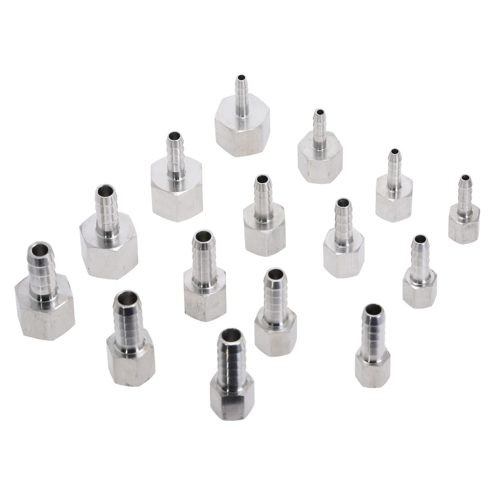 Нержавеющая сталь 304 BSP 1/8 &quot1/4&quot 3/8 &quot1/2&quot резьбовые фитинги для труб хвостовый