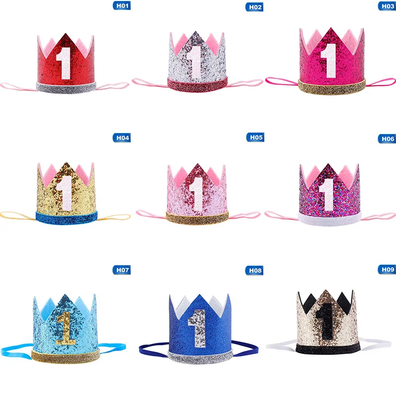 Счастливый первый шляпы для вечеринки по случаю Дня рождения декоративная
