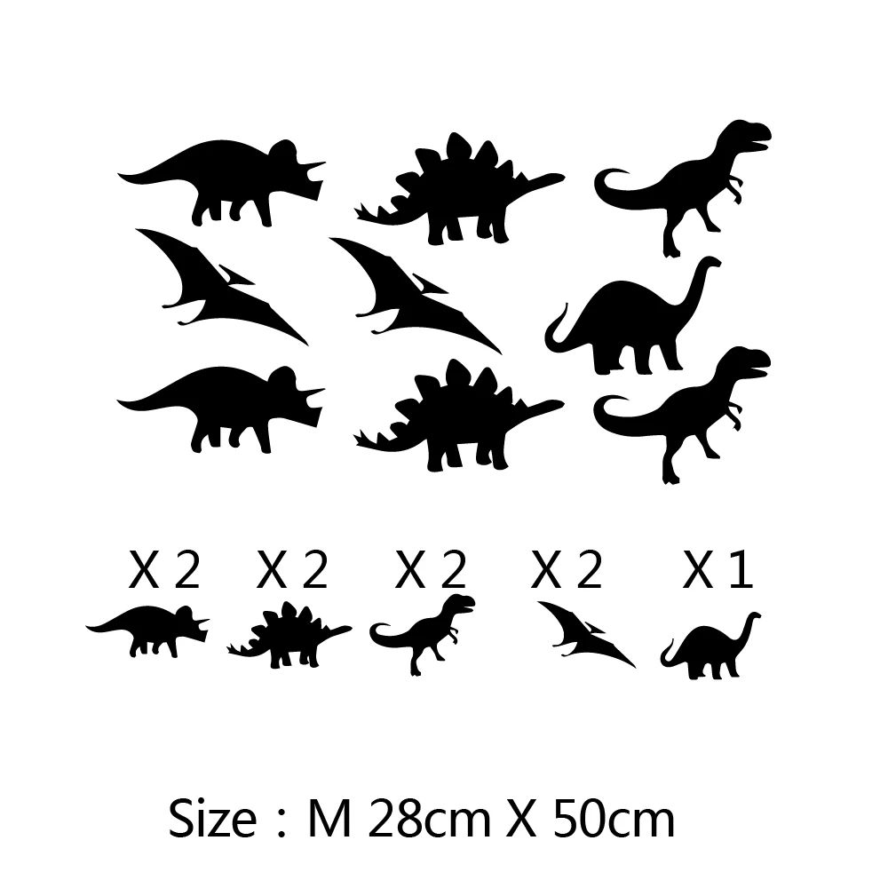 Художественная виниловая настенная наклейка с динозавром 9 шт. домашний декор
