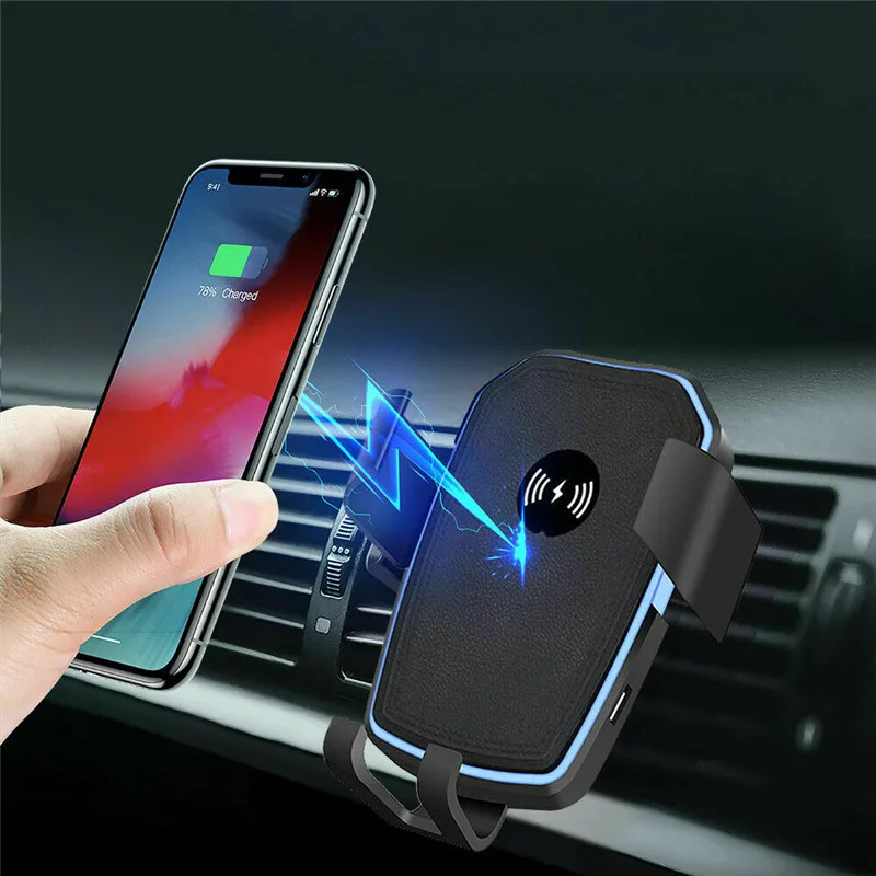 Qi автоматическое Беспроводное зарядное устройство для автомобиля с быстрой