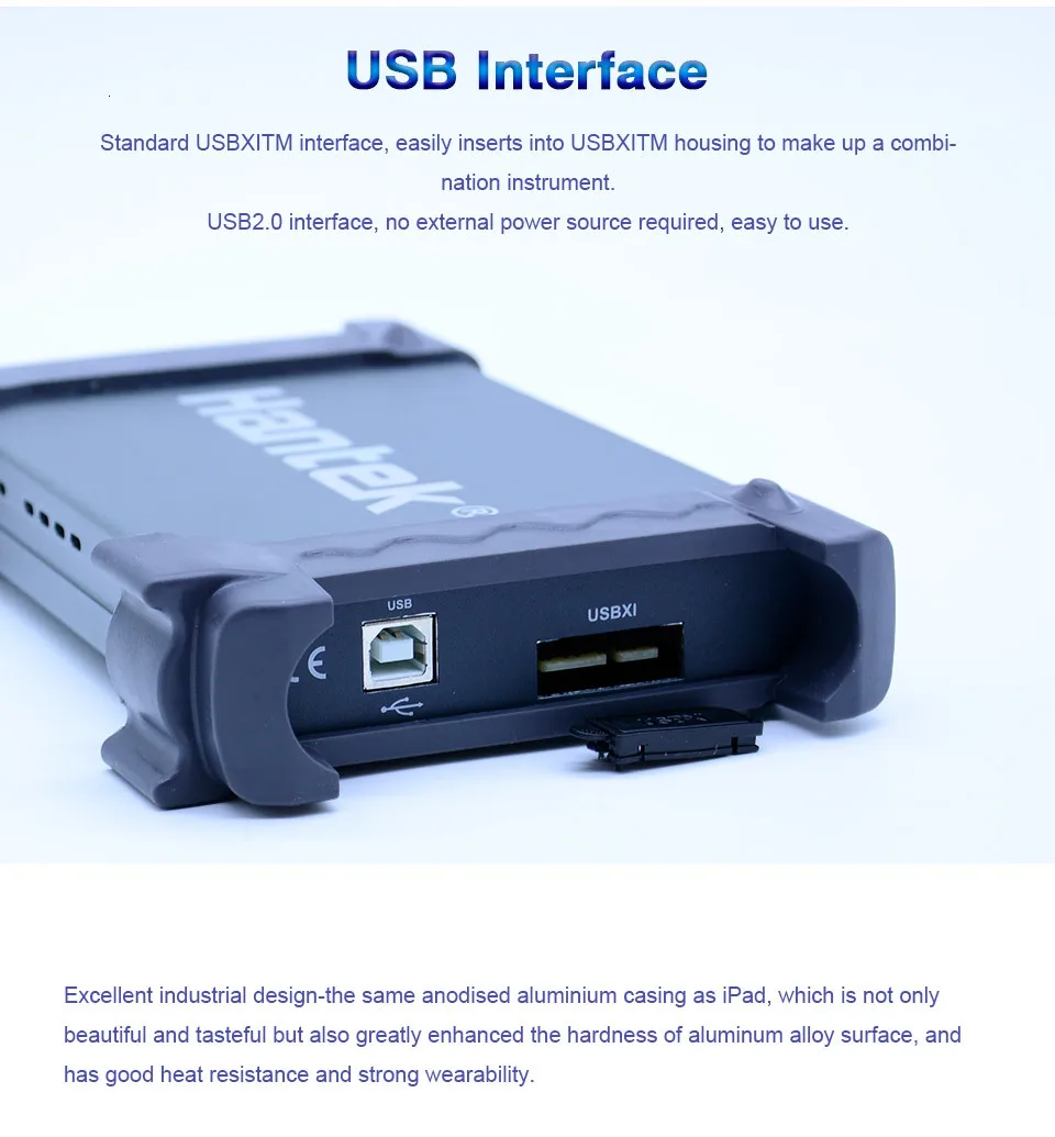Hantek ноутбук ПК USB цифровой накопитель Виртуальный осциллограф 2CH осциллограф 6022BE 20 МГц Ручной портативный Osciloscopio