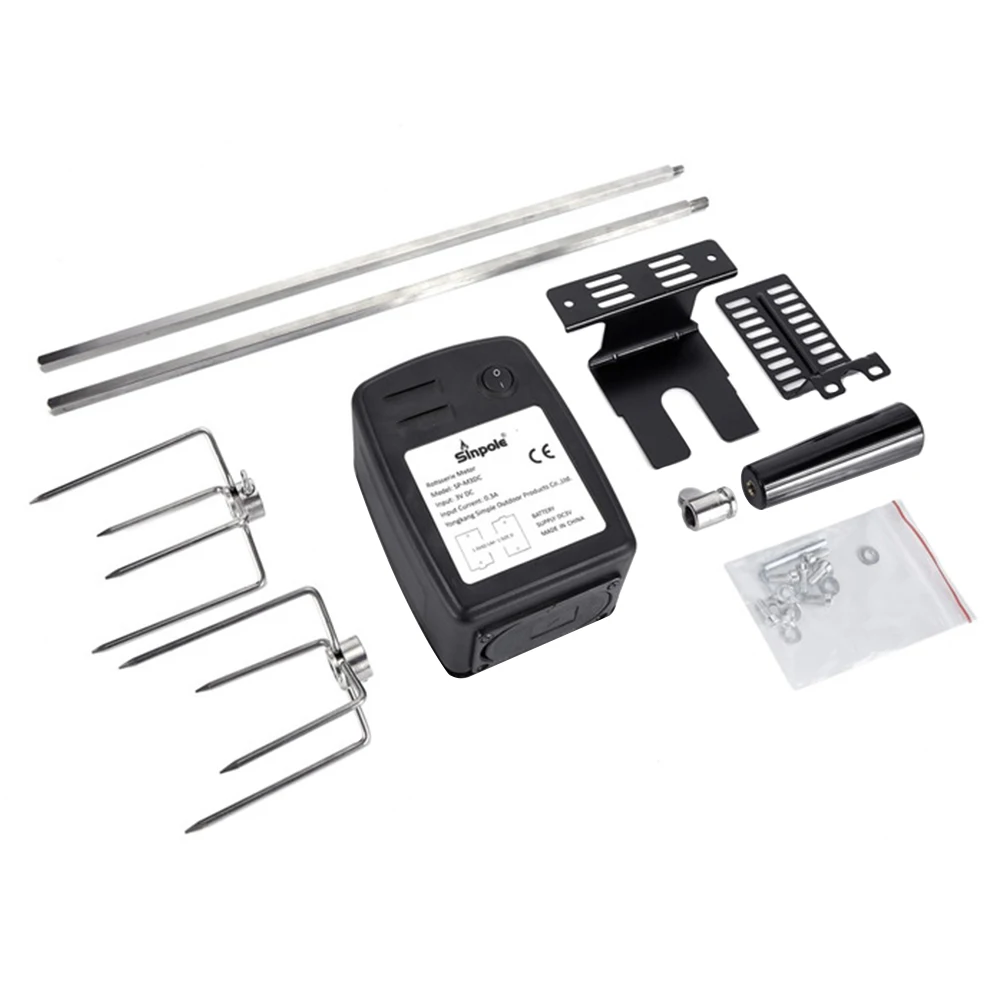 

Forks Rotisserie Set Roasted Motor Barbecue Stainless Steel Electric Grill Accessories Beef BBQ Tools Chicken Cooking Outdoor