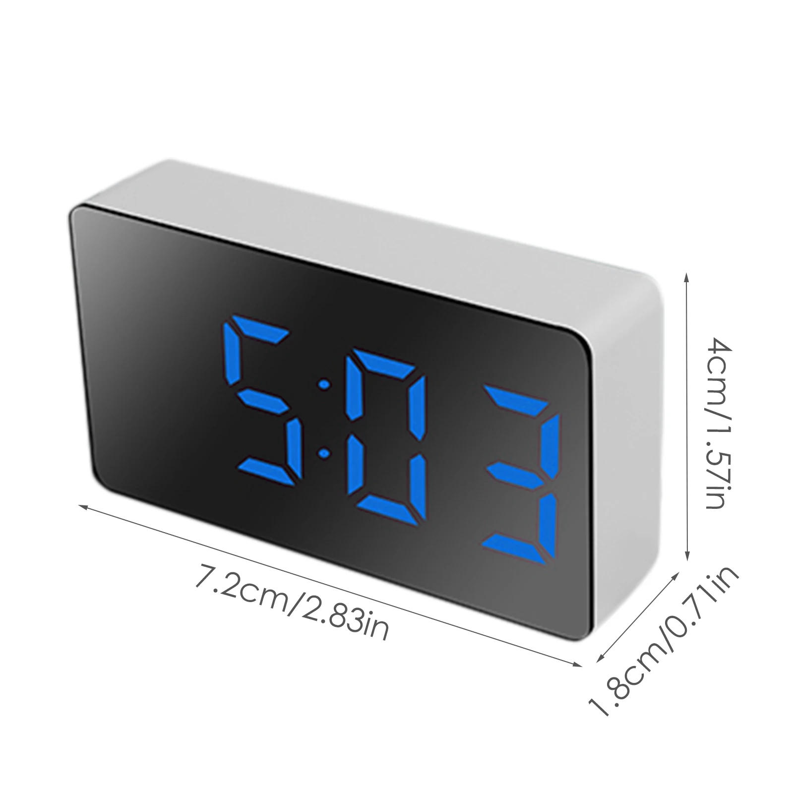 

LED Multifunctional Mirror Clock Digital Alarm Snooze Display Time Night LCD Light Table Desktop Battery Home Decor Dropshipping
