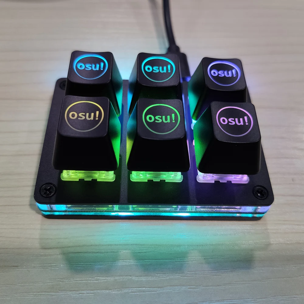 USB 6 клавиш Мини Портативная механическая клавиатура с горячей вилкой Вишневый Mx