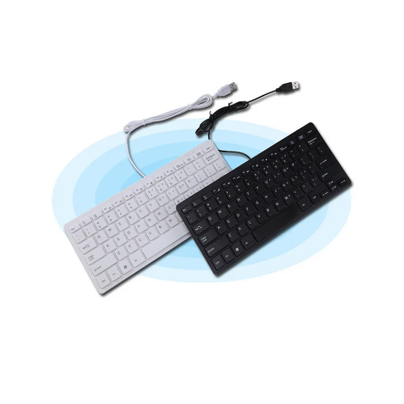 Ультра тонкая портативная Проводная мини клавиатура с 78 клавишами для ПК Mac