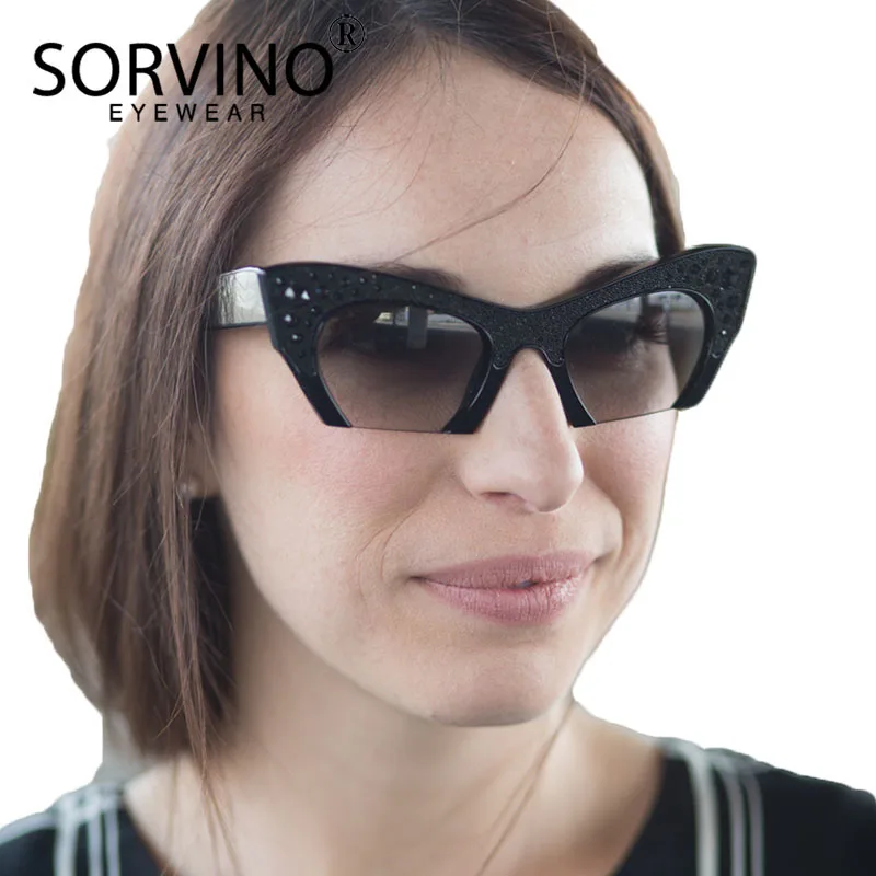 Женские Полуободковые солнцезащитные очки SORVINO Retrp роскошные брендовые