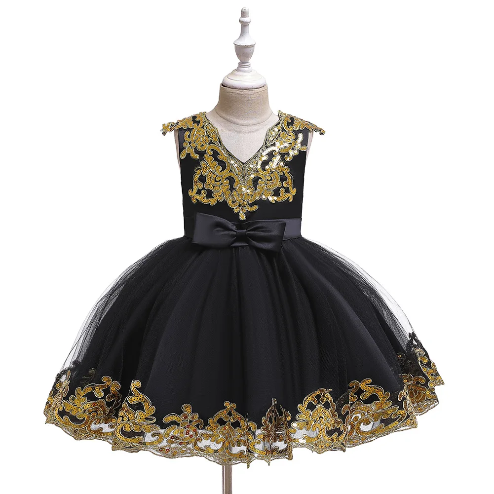 

Children's Flower Sequins Tutu Dress For 1-11y Girls Christmas Party Princess Dresses Girl Custome Clothing Ball Gown Clothes