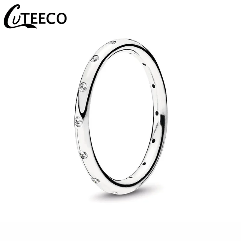 CUTEECO Простые Модные кольца элегантные циркониевые обручальные кольца подарок для женщин обручальные европейские ювелирные изделия