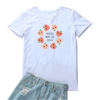 practice what you peach women t shirt funny cartoon fruit pattern women t shirt tops aesthetic fashion cotton camiseta mujer