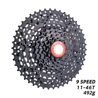 mountain bike 9 speed 11 46t black cassette mtb wide ratio 9v freewheel k7 sprockets compatible with shimano m430 m4000 m590