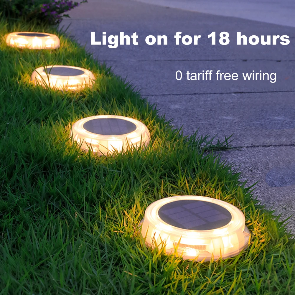 12 LED Solar Powered Lawn Lamp Garden Decoration Waterproof Underground Lights For Garden Yard Pathway Street Garden Decoration
