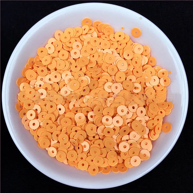 Light Orange 2000 шт ПВХ блестки многоцветные пластиковые свободные блестки для платья дома вечерние свадебные украшения блестки стеклянные бусины труба пятно 4 мм - Цвет: Light Orange