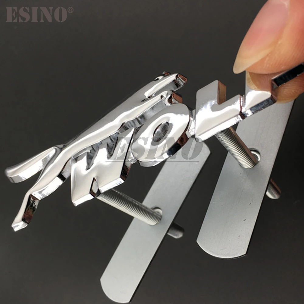 3D значок из цинкового сплава с изображением волка гоночного автомобиля передним