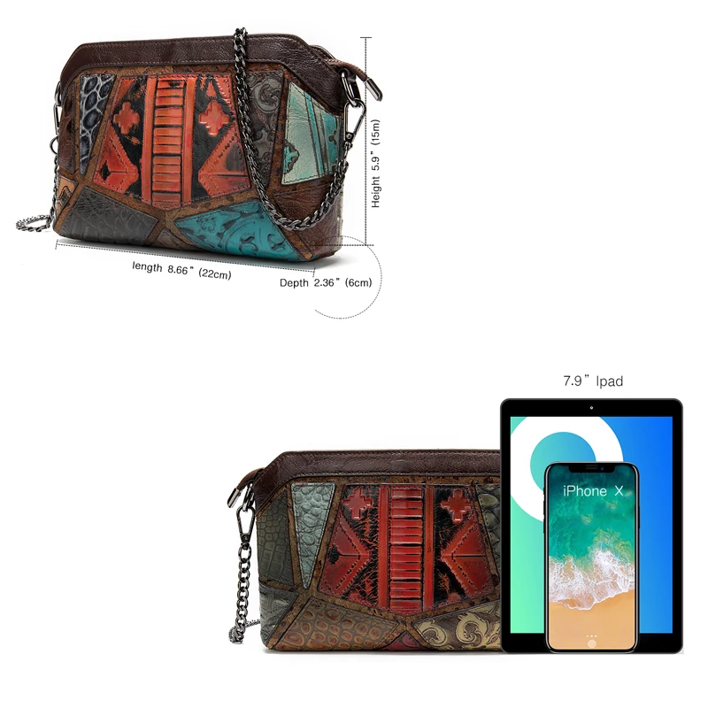 Сумка MVA женская кожаная саквояж на плечо клатч кросс боди мессенджер|Сумки с