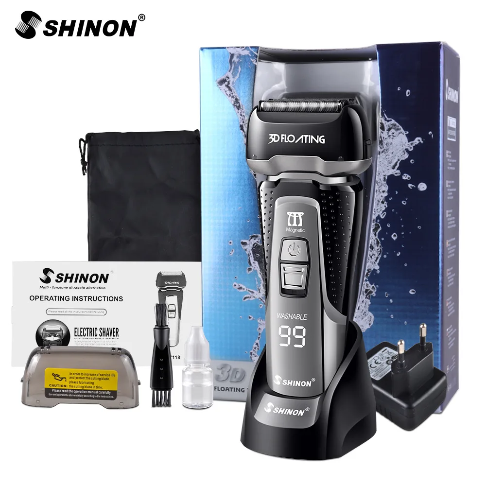 Влажная сухая бритвенная машина перезаряжаемая электробритва портативная
