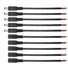 5 пар 5,5x2,1 мм штекер питания постоянного тока и гнездовой разъем косичка кабель провод разъем для камеры видеонаблюдения Светодиодная лента