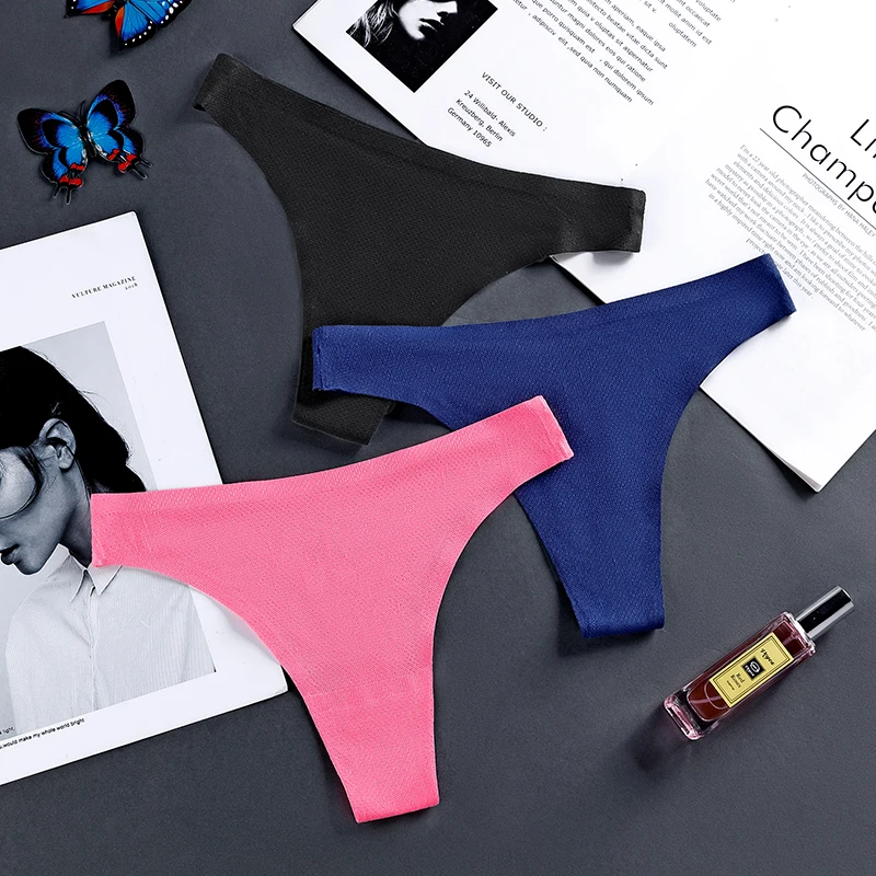 

3 Pcs Underwear For Women Seamless Panties Sexy Lingerie Sports Breathable Lady G-string Panties Female Thongs Woman BANNIROU