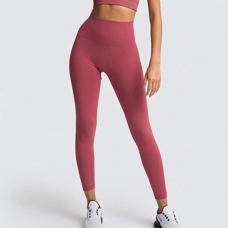 

SALSPOR Seamless Leggings Women Solid Fitness High Waist Push Up Ankle Length Jeggings Workout Squat Stretchy Tight Legging