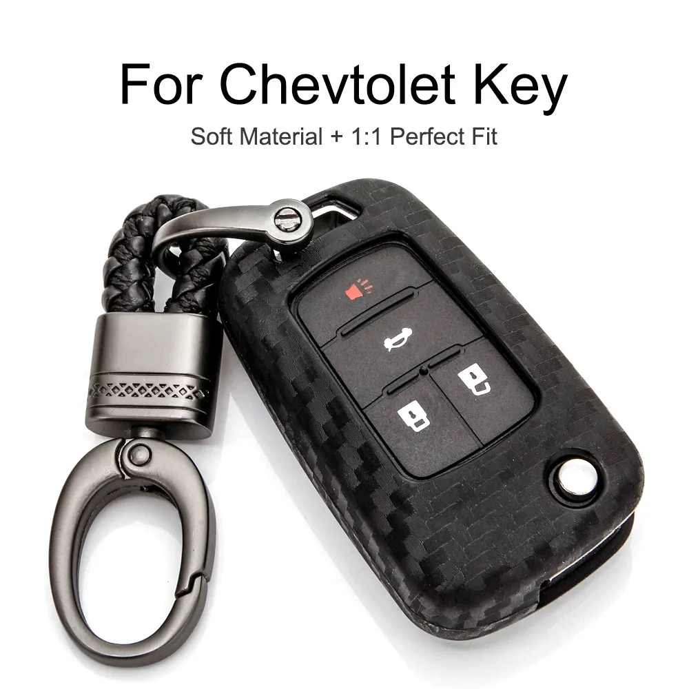 Чехол KUKAKEY для автомобильного ключа Chevrolet Aveo Cruze Sonic Malibu аксессуары из углеродного