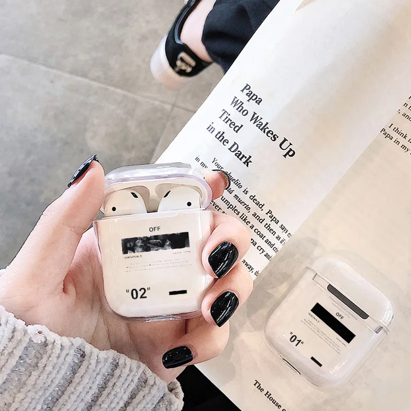 Роскошная bluetooth-гарнитура для Apple Airpods 2 1 чехол, модный прозрачный жесткий чехол для зарядки наушников, чехол для Air Pods