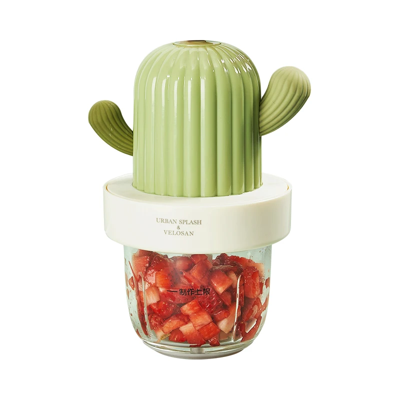 

Household Electric Meat Chopper 220V Cactus Shape Food Crusher 300ML Safe Material Stainless Steel High Quality Food Processor