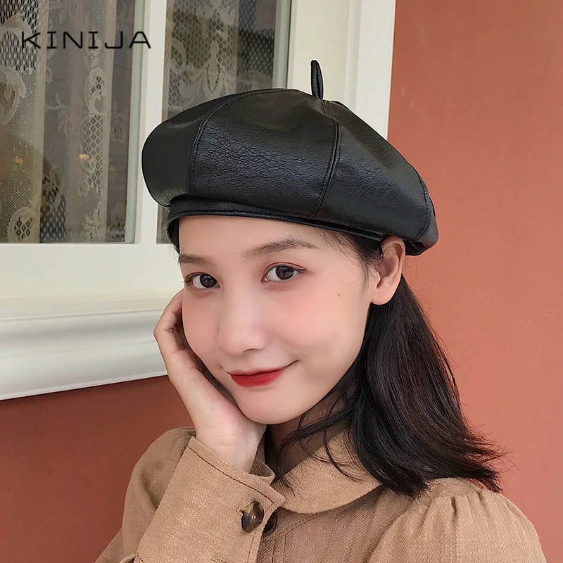 Новый корейский осенне зимний Британский ретро берет живописца полный комплект