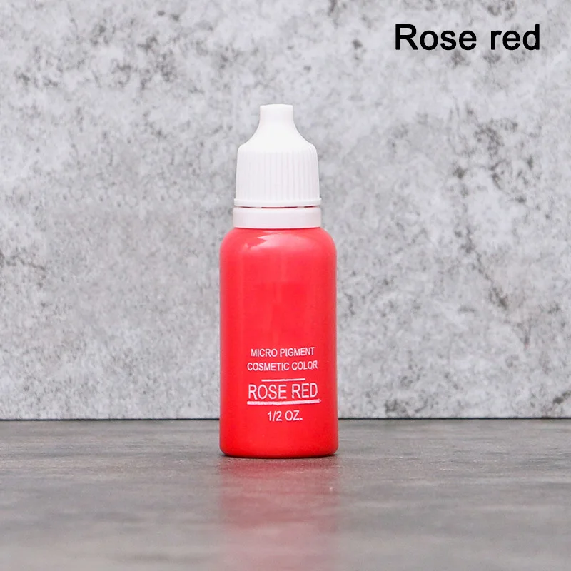 rosered 23 Цвета Горячая полуперманентный макияж Чернила для бровей Губы линия для глаз цвет татуировки микроблейдинг пигмент бровей татуировки цветные чернила - Цвет: rosered