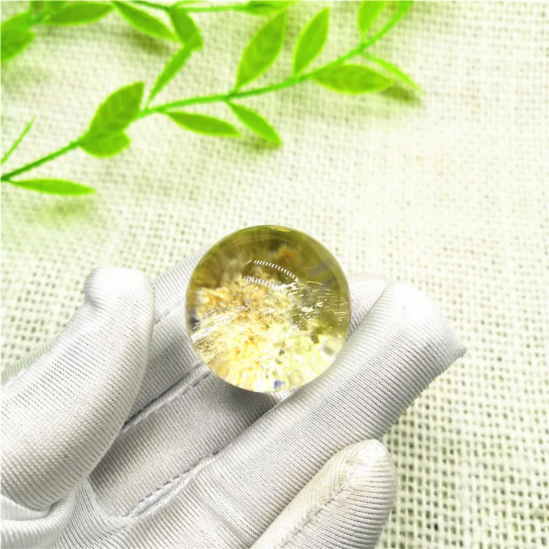 Натуральный белый призрак КВАРЦЕВЫЙ СФЕРА ШАР шар чакра Целебный Камень «reiki» предметы мебели ремесла 29 г