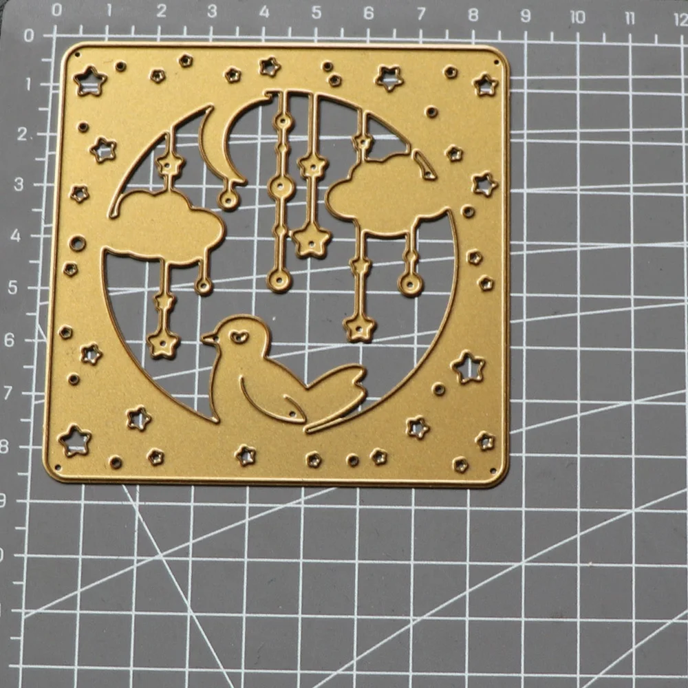 

Square Frame Moon Star Cloud Duck Metal Dies Cutting Scrapbooking Stencil Card Making Paper Embossing DIY Crafts Decorative