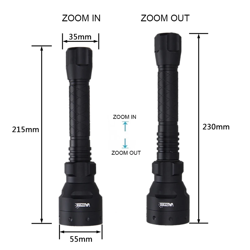 zoomable infrared light hunting torch adjustable ir flashlight black 940 nm night vision illuminator18650chargermountswitch free global shipping