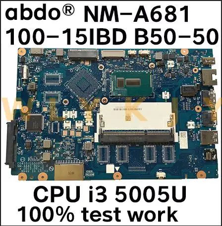 Для Lenovo ideapad 100 15IBD B50 50 Материнская плата ноутбука Тип 80QQ 80S2 NM A681 материнская с i3 5005U