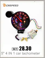 RPM Тахометр высокое Скорость шаговый двигатель 80 мм 7 цветов для детей 0 об/мин 11000 метр с Предупреждение светильник и пик Предупреждение YC101357