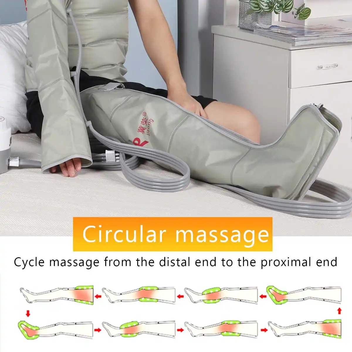 Jual Pemijat Kaki Kompresi Udara Elektrik Membungkus Kaki Pergelangan Kaki Mesin Pijat Betis Meningkatkan Sirkulasi Darah Menghilangkan Rasa Sakit Kelelahan