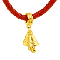 copper plated 3d hard 24k gold color bell pendant women shakin golden spongebob small horn accessories diy bracelet accessories