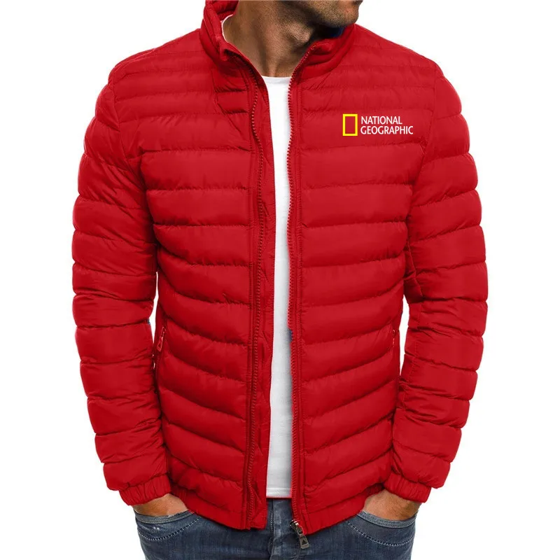 

New National Geographic Autumn Winter Jackets Parka Men Warm Outwear Casual Slim Mens Coats Windbreaker Quilted Jackets Men 2021