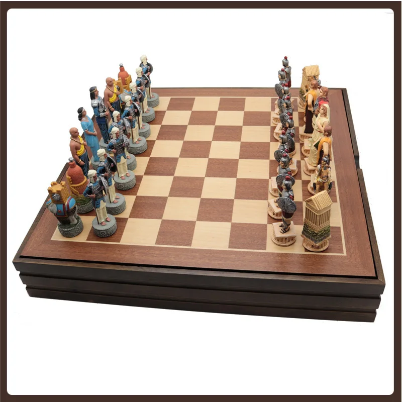 

International Portable Chess Professional Accessories Medieval Chess Set Luxury Big Queen Decor Jogo De Xadrez Entertainment