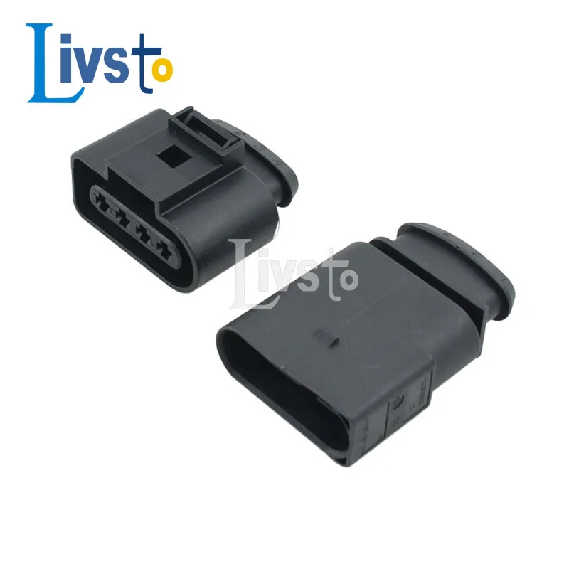 5 комплектов, 4-контактный 3,5 мм автомобильный разъем VW Skoda VAG 4B0973724, удлинитель катушки, электрический провод, вилка 1J0973724 для AUDI