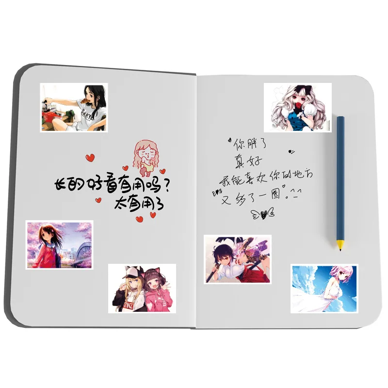 

30PCs Anime Girl Graffiti Stickers Beauty Cute Waterproof Cartoon Notebook Luggage Sticker Toy