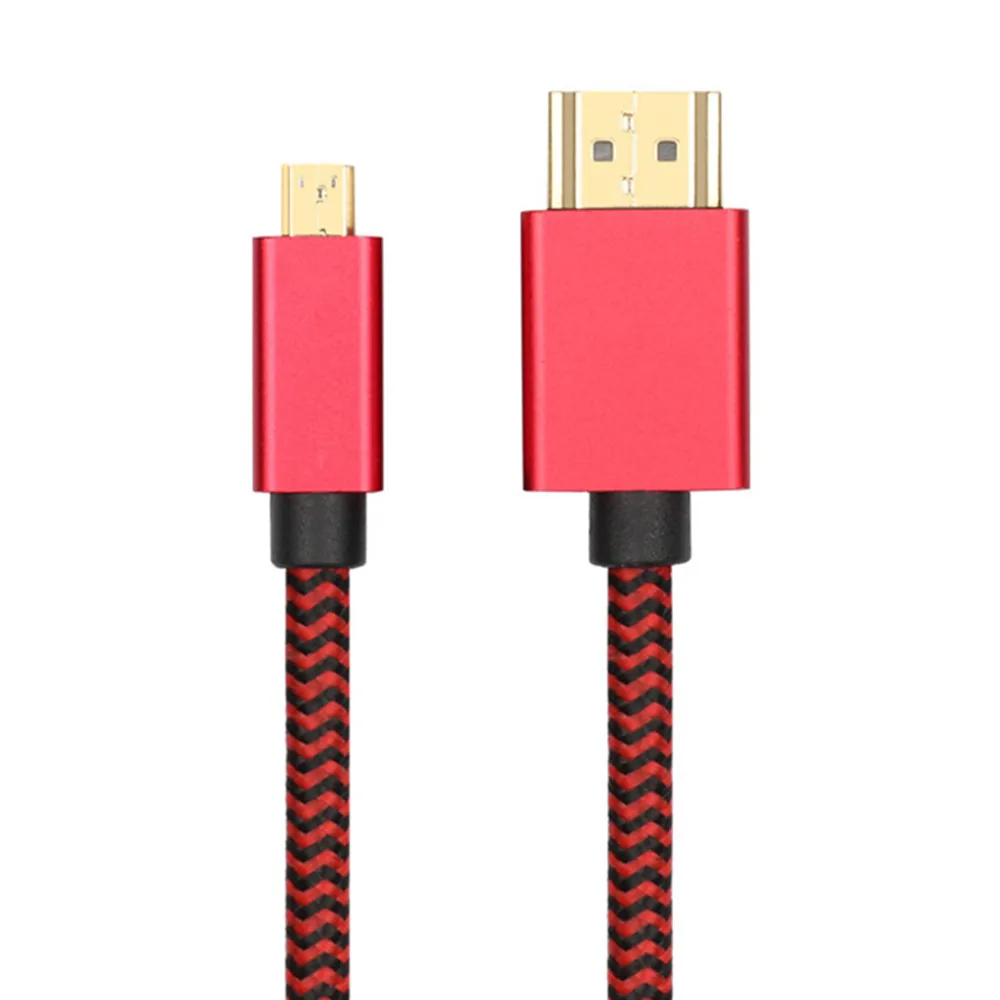Кабель Micro HDMI совместимый с 2 0 4K 60 Гц штекер позолоченный соединитель HD шнур для XBox